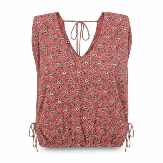 Next Women’s Pink Paisley Sleeveless Tunic Blouse Size 12 Cotton Viscose