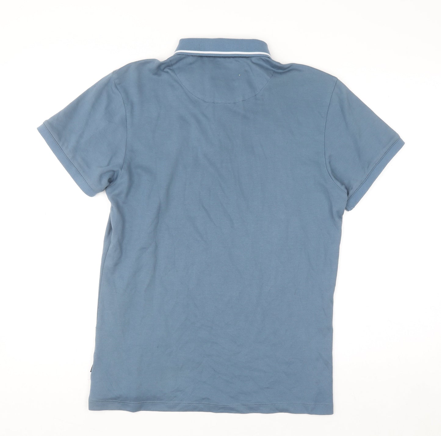XV Kings Men's Blue Slim Fit Cotton Polo Shirt M