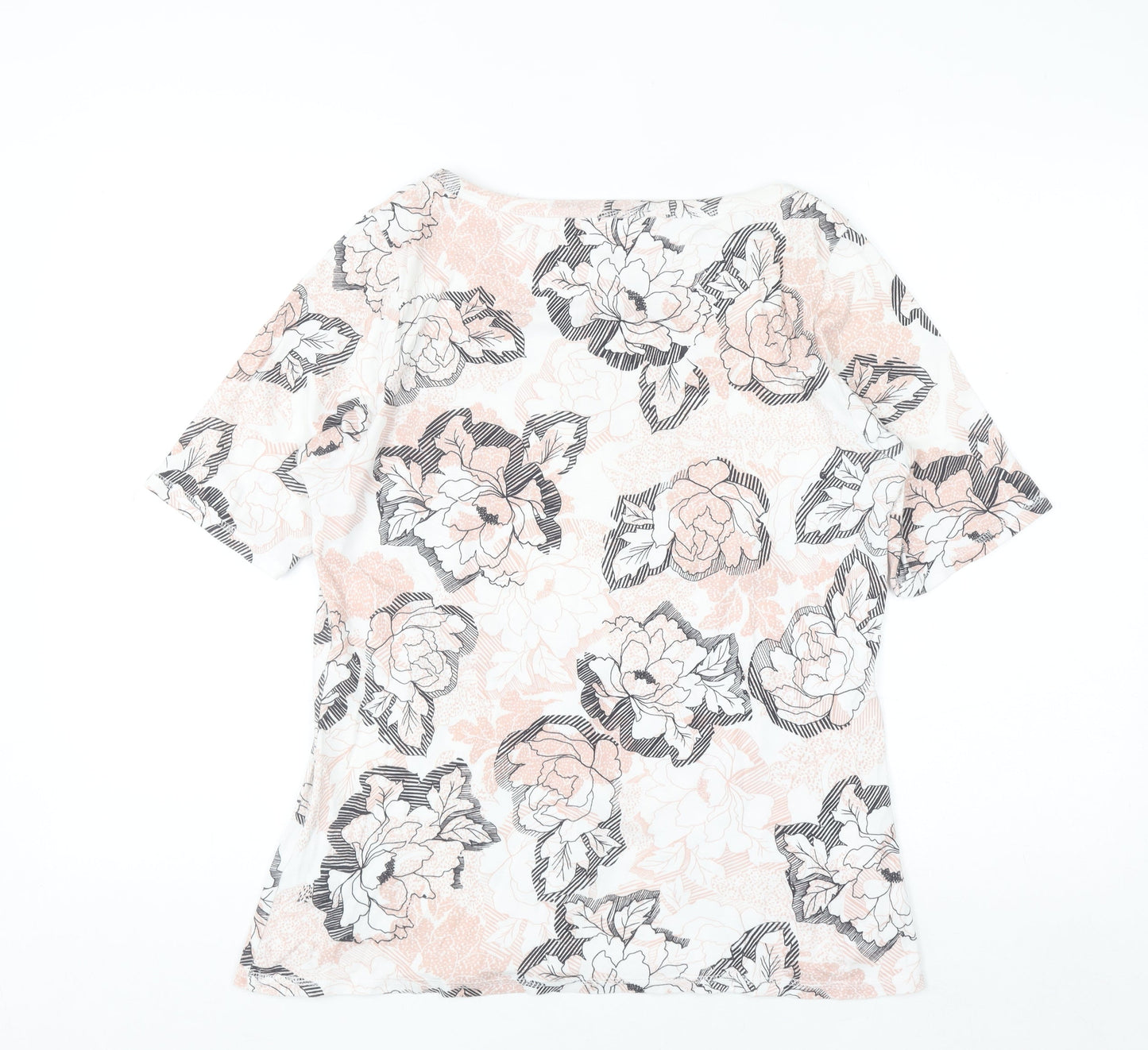 Marks and Spencer Womens 16 Multicoloured Floral Cotton T-Shirt