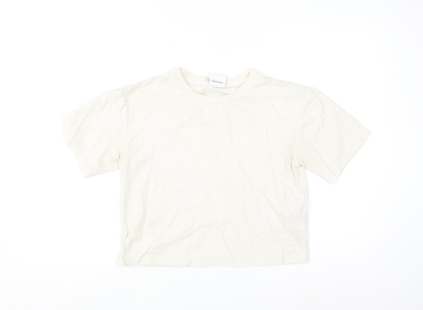 Gym+Coffee Women's Beige XS Relaxed Cotton T-Shirt