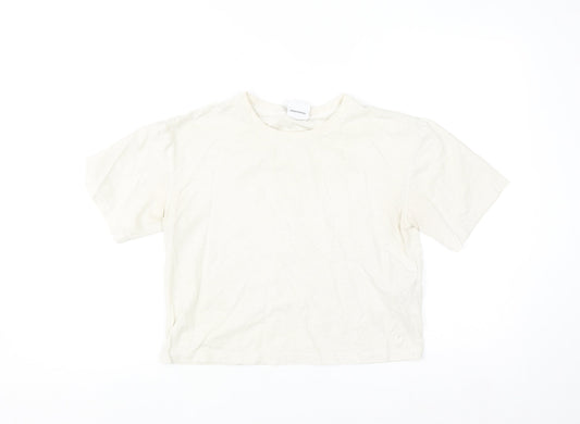 Gym+Coffee Women's Beige XS Relaxed Cotton T-Shirt