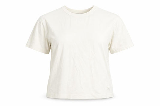 Gym+Coffee Women's Beige XS Relaxed Cotton T-Shirt