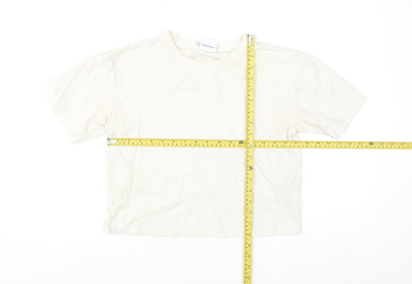 Gym+Coffee Women's Beige XS Relaxed Cotton T-Shirt