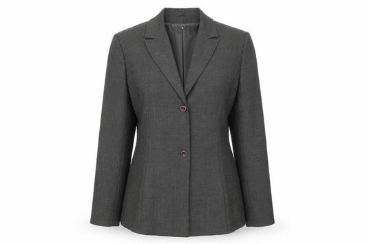 St Bernard Women’s Grey Two-Button Suit Jacket Size 14 Classic Fit