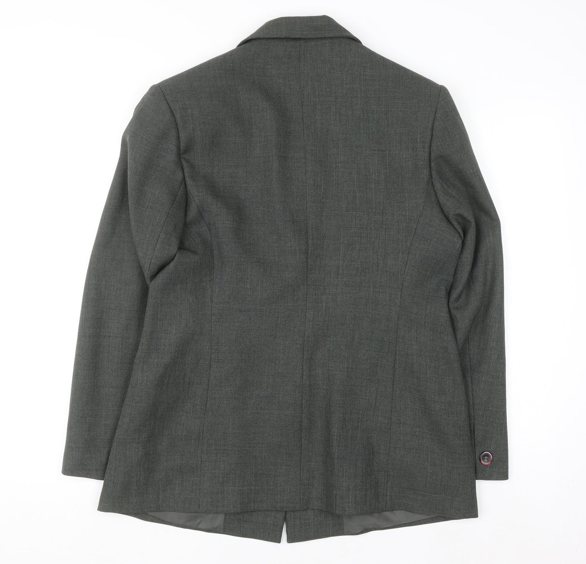 St. Bernard Women’s Grey Two-Button Suit Jacket Size 14 Classic Fit
