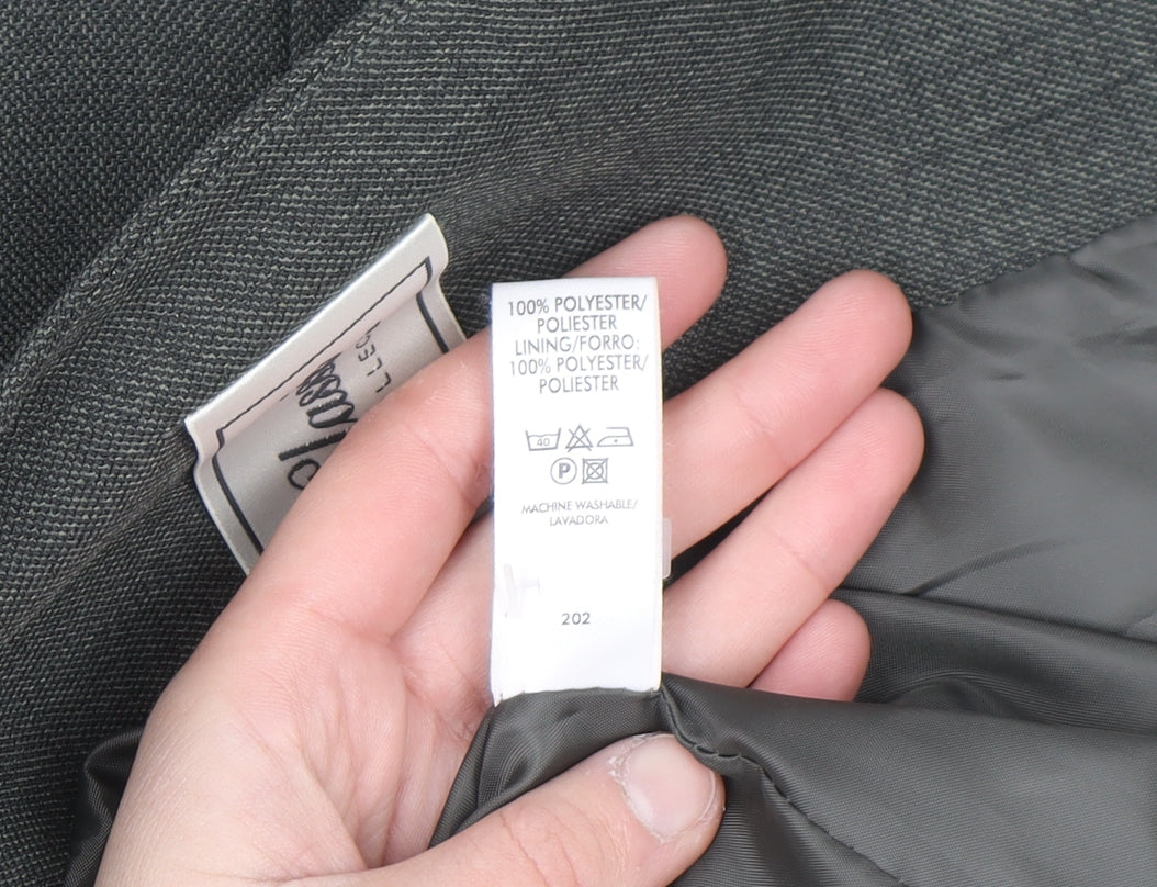 St. Bernard Women’s Grey Two-Button Suit Jacket Size 14 Classic Fit