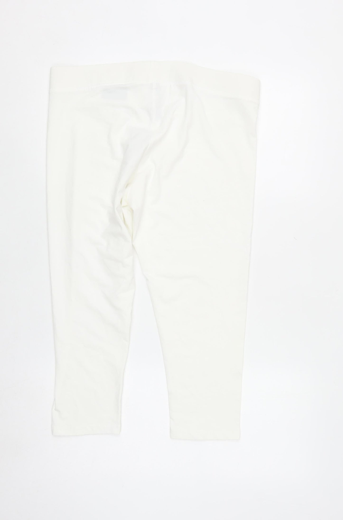 St. Bernard for Dunnes Stores White Cotton Stretch Capri Leggings L