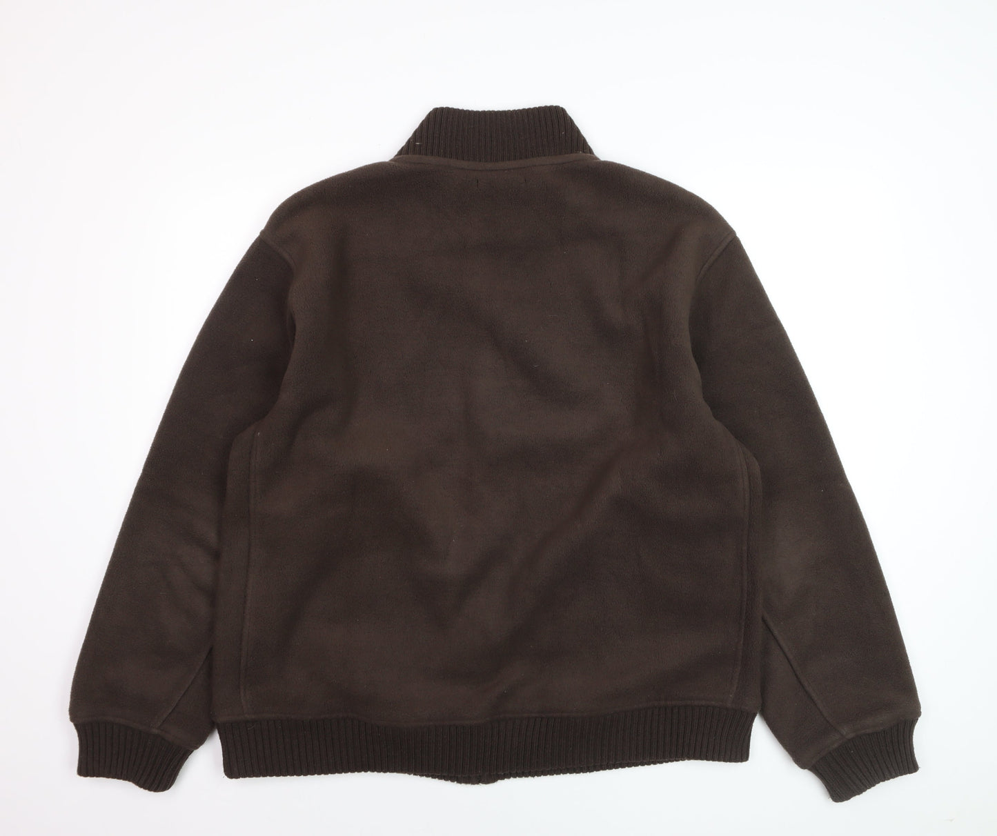 Dunnes Men’s Brown Fleece Full Zip Jumper 2XL Winter Casual