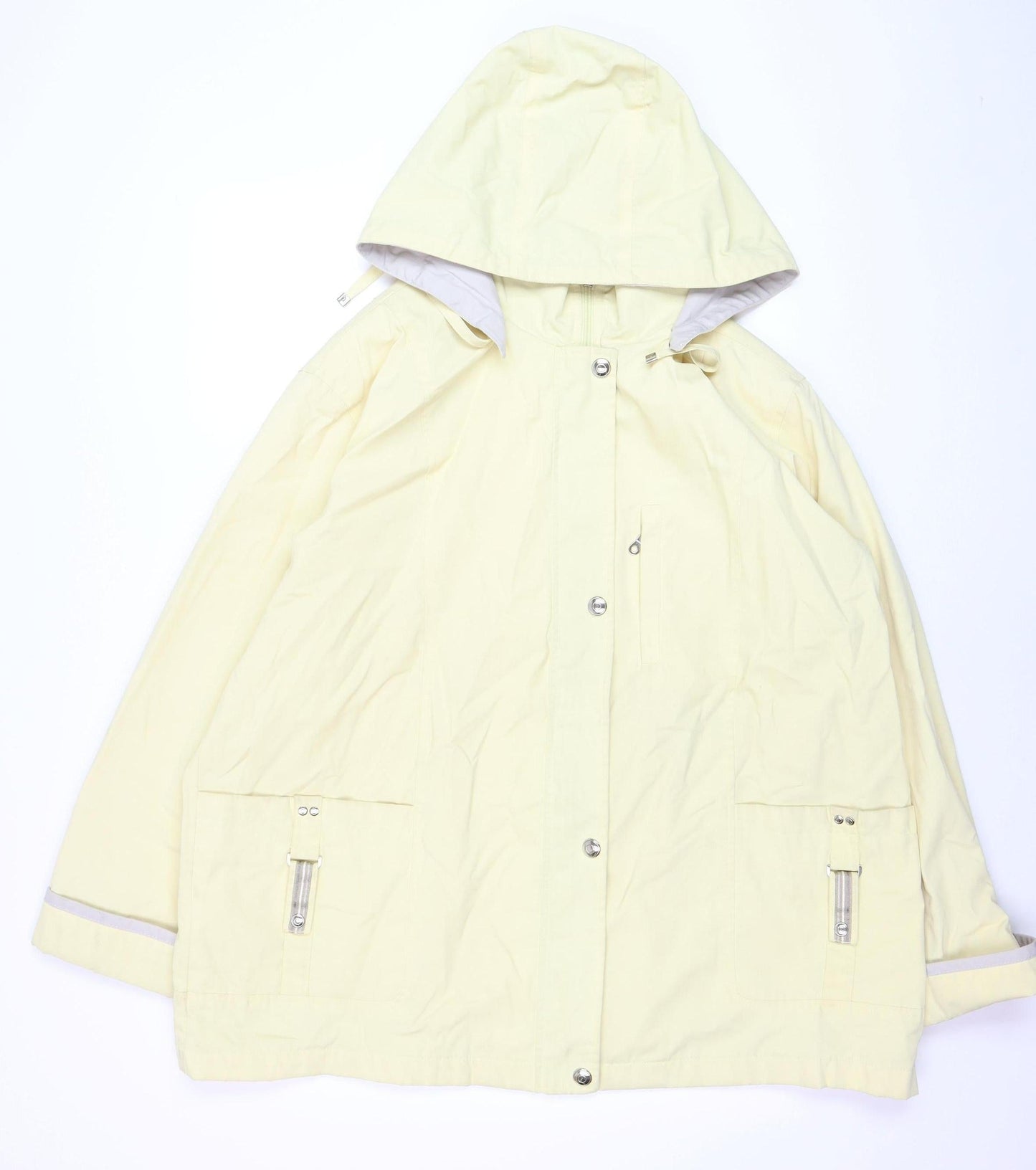 Mackintosh New England Women’s Yellow Hooded Rain Coat Jacket XL