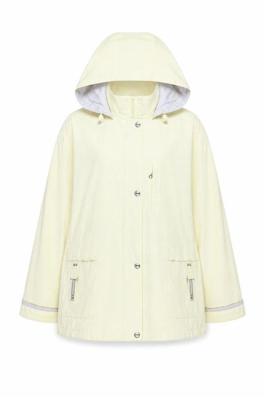 Mackintosh New England Women’s Yellow Hooded Rain Coat Jacket XL