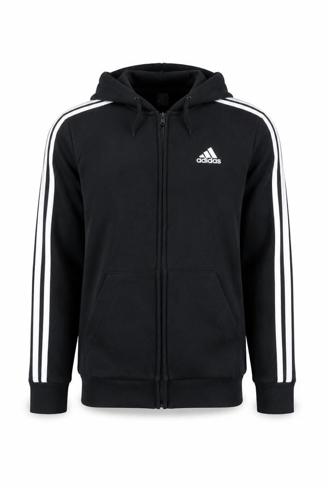 Adidas Boys Black Hooded Full Zip Track Jacket 8-10 Years