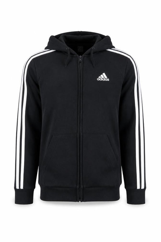 Adidas Boys Black Hooded Full Zip Track Jacket 8-10 Years