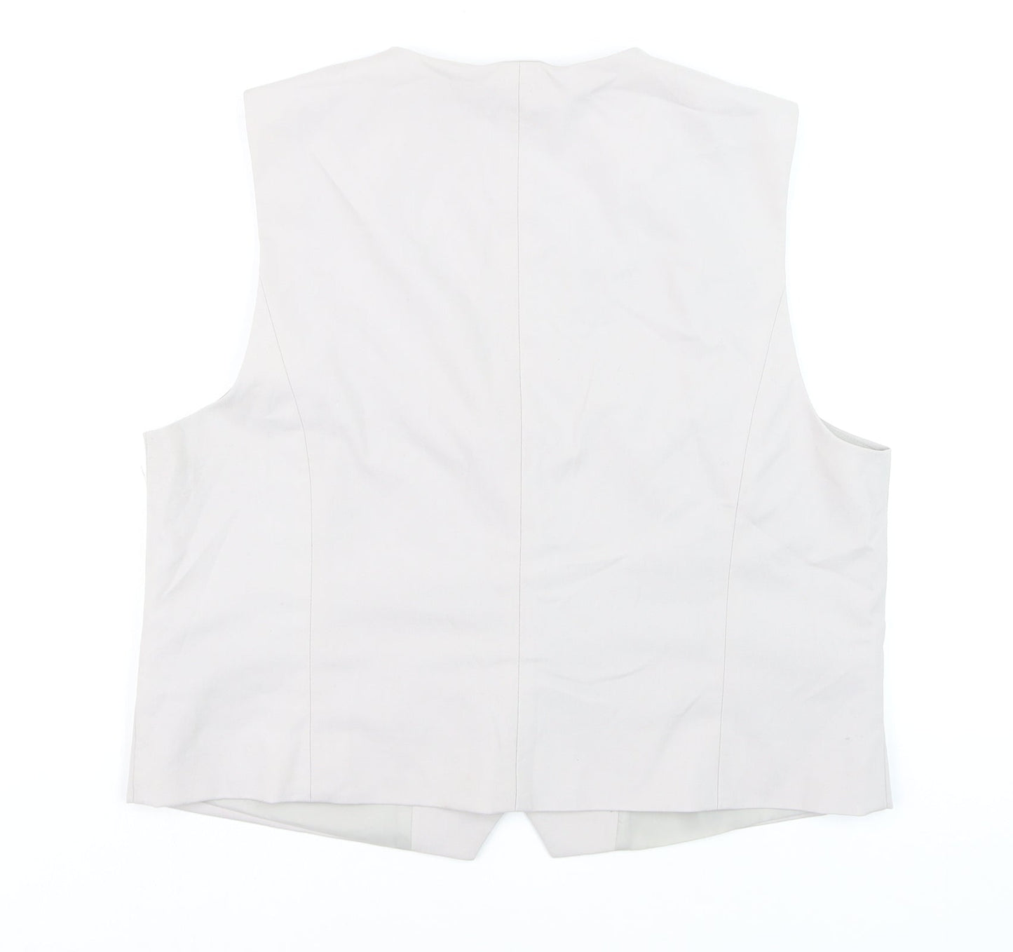 Gallery Womens Beige Suit Waistcoat UK 14 Classic Lined Vest
