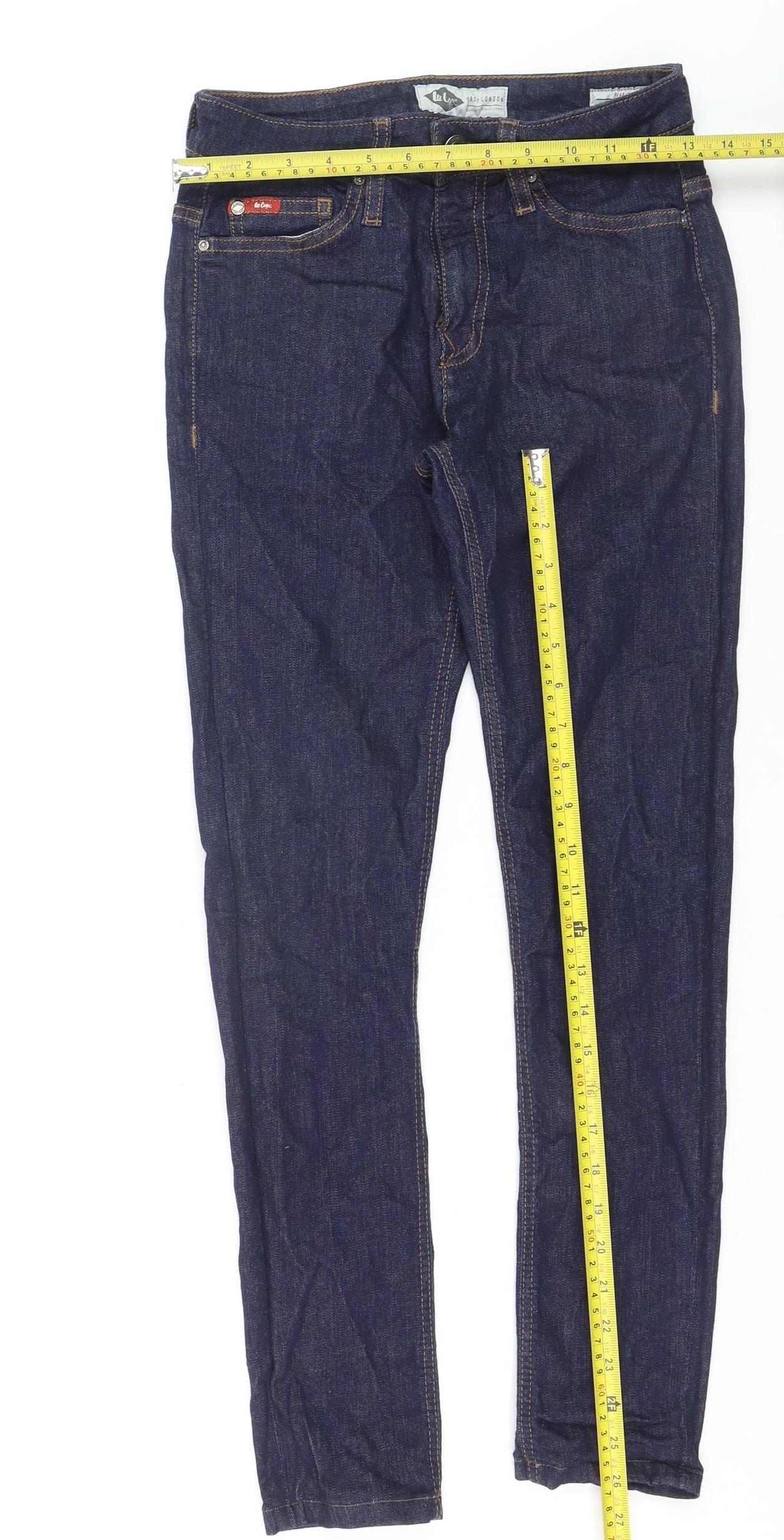 Lee Cooper Women's Blue Skinny Jeans Size 10 Mid Rise Denim