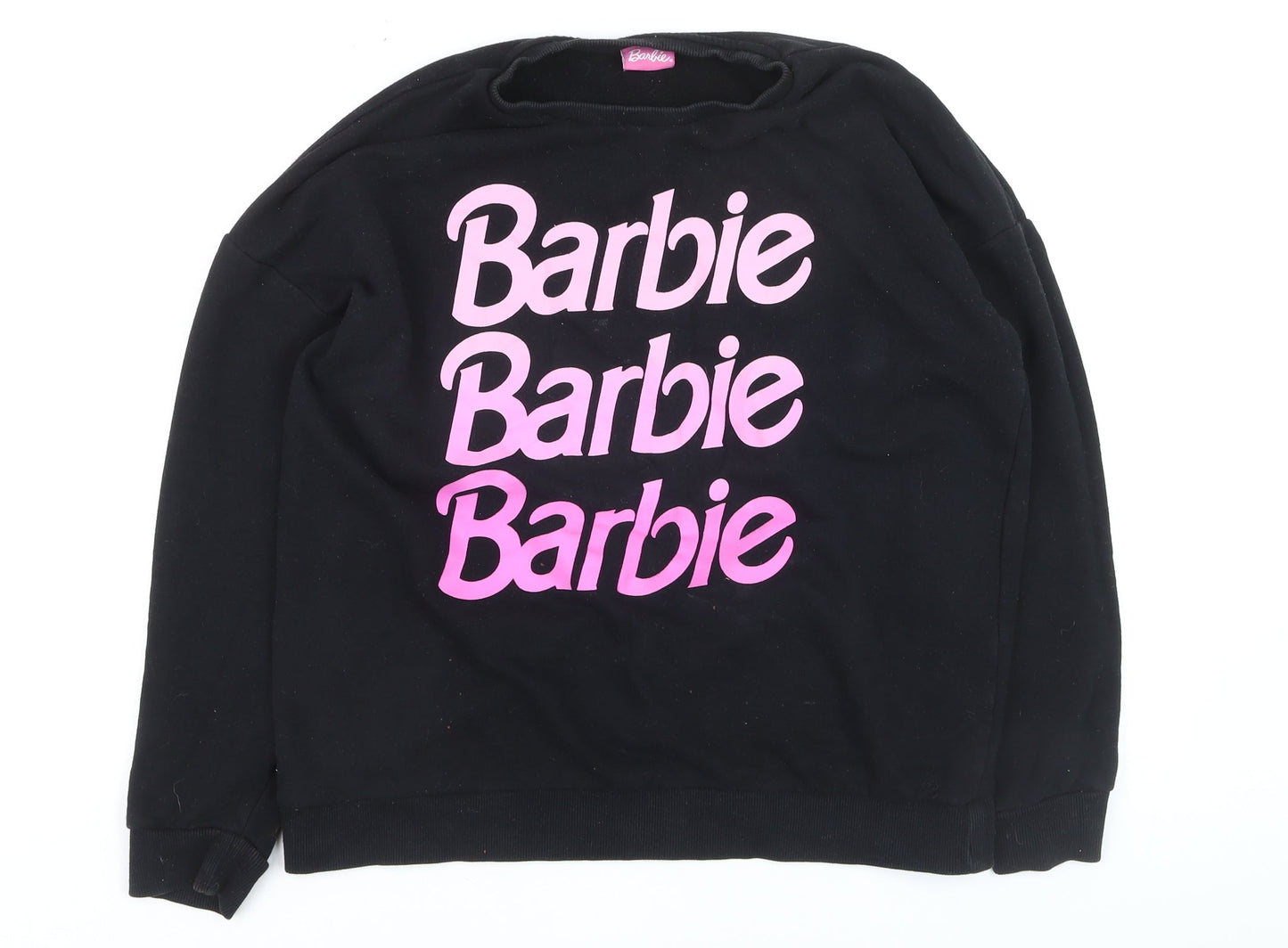 Barbie Womens Black Pullover Logo Sweatshirt Size S