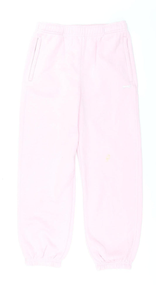 Slazenger Girls Pink Sweatpants Size 13 Years Elastic Waist Joggers