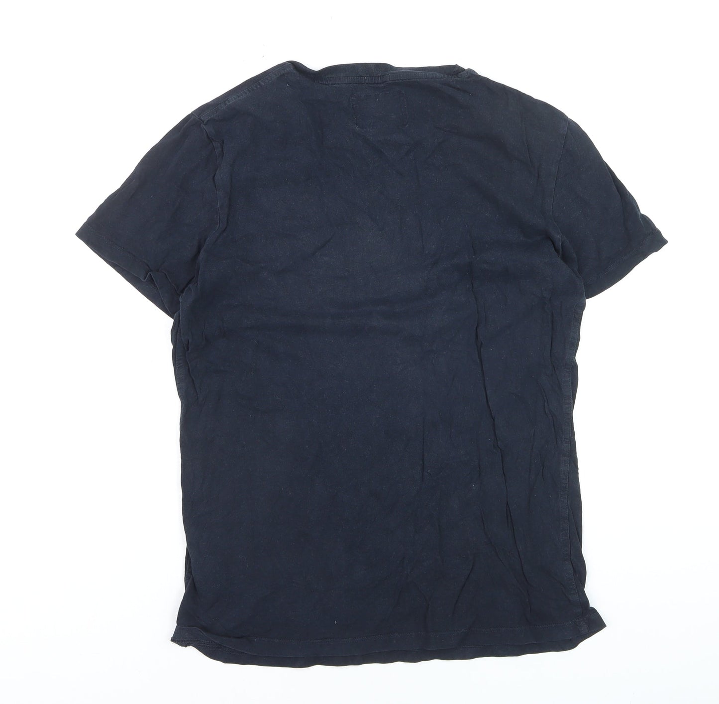Superdry Men's Navy Blue Cotton Crew Neck Short Sleeve T-Shirt Medium