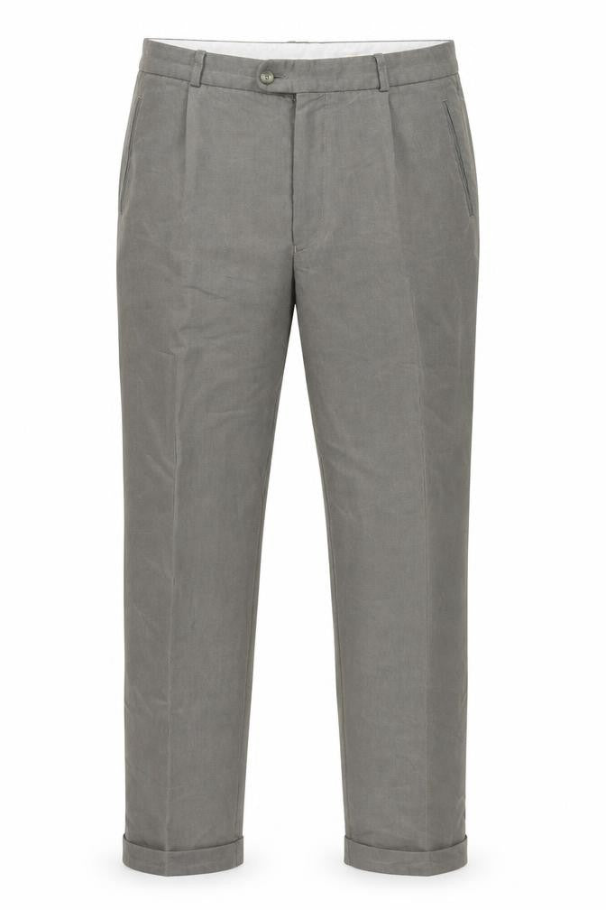 Butler & Webb Men's Grey Cotton Dress Pants W34 L31