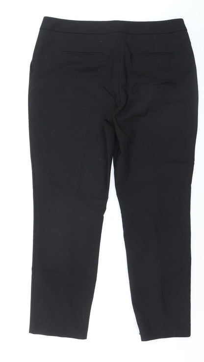 Close-up detail of Gallery Women's Black, size 14 Slim, Ankle Work Trousers