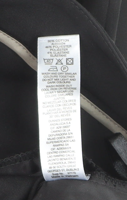 Brand and care label for Gallery Women's Black, size 14 Slim, Ankle Work Trousers