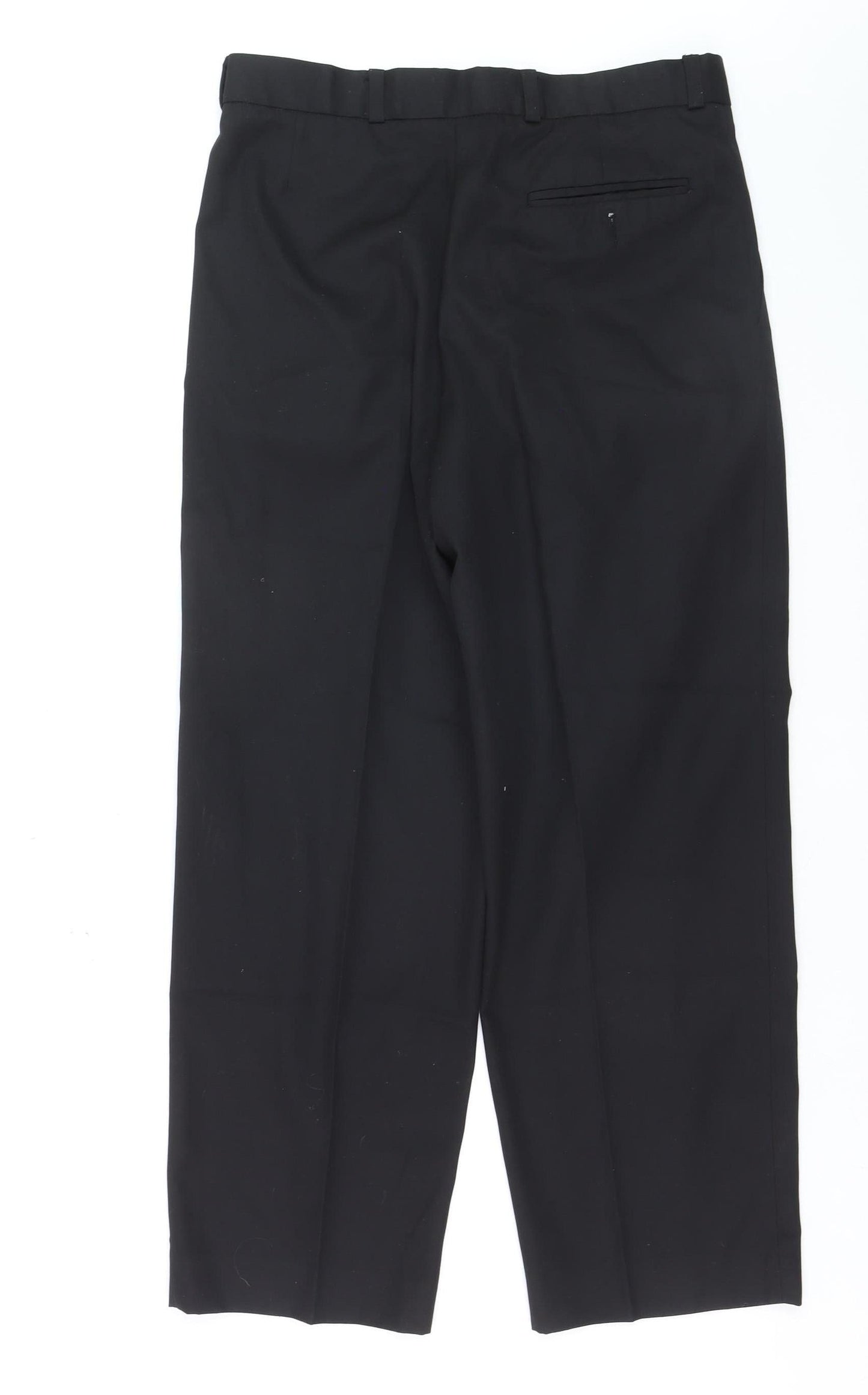Wood State Women's Black Pleated Work Trousers Size L 32W 29L