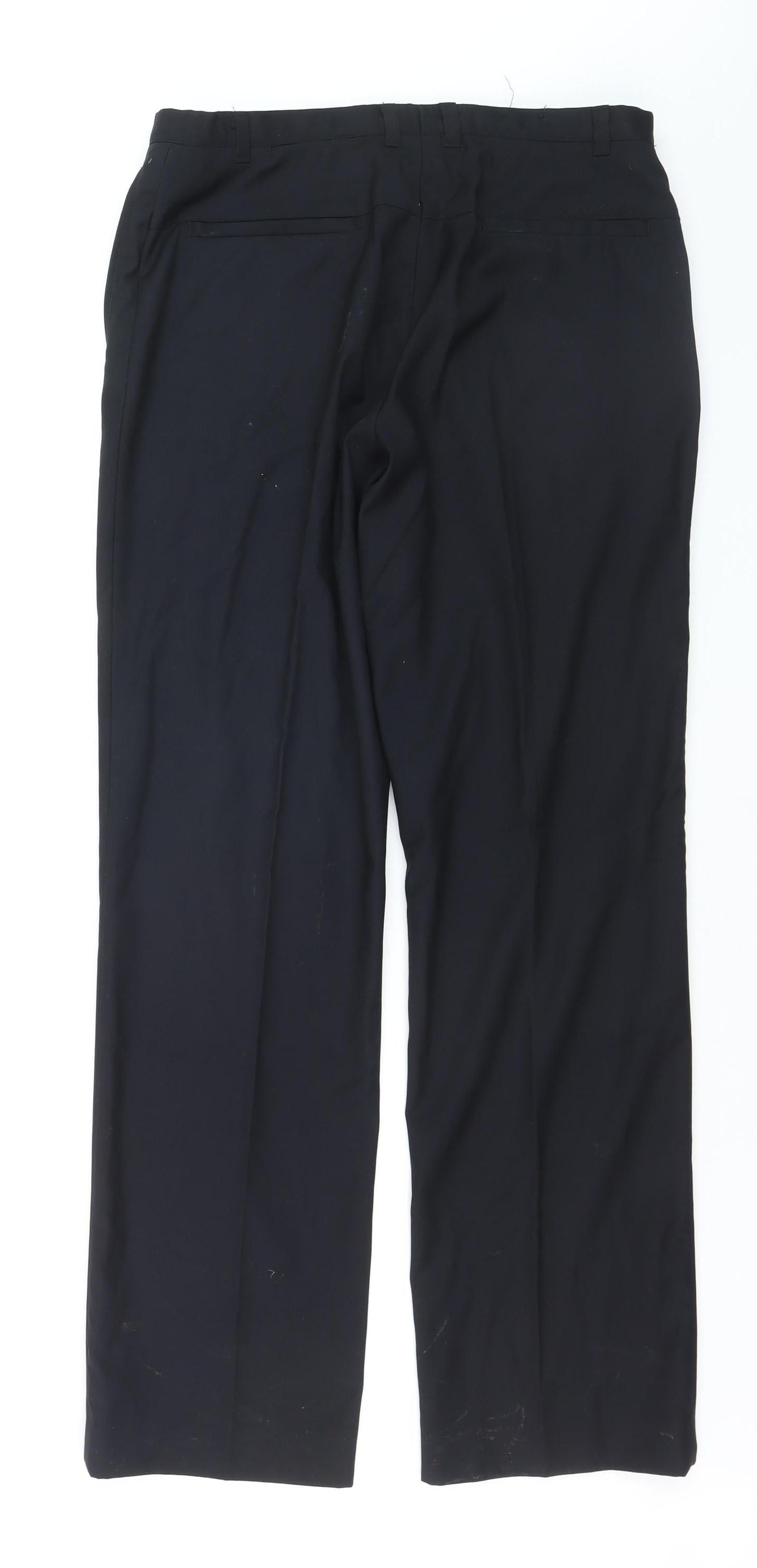 River Island Men’s Black 32R Straight Trousers