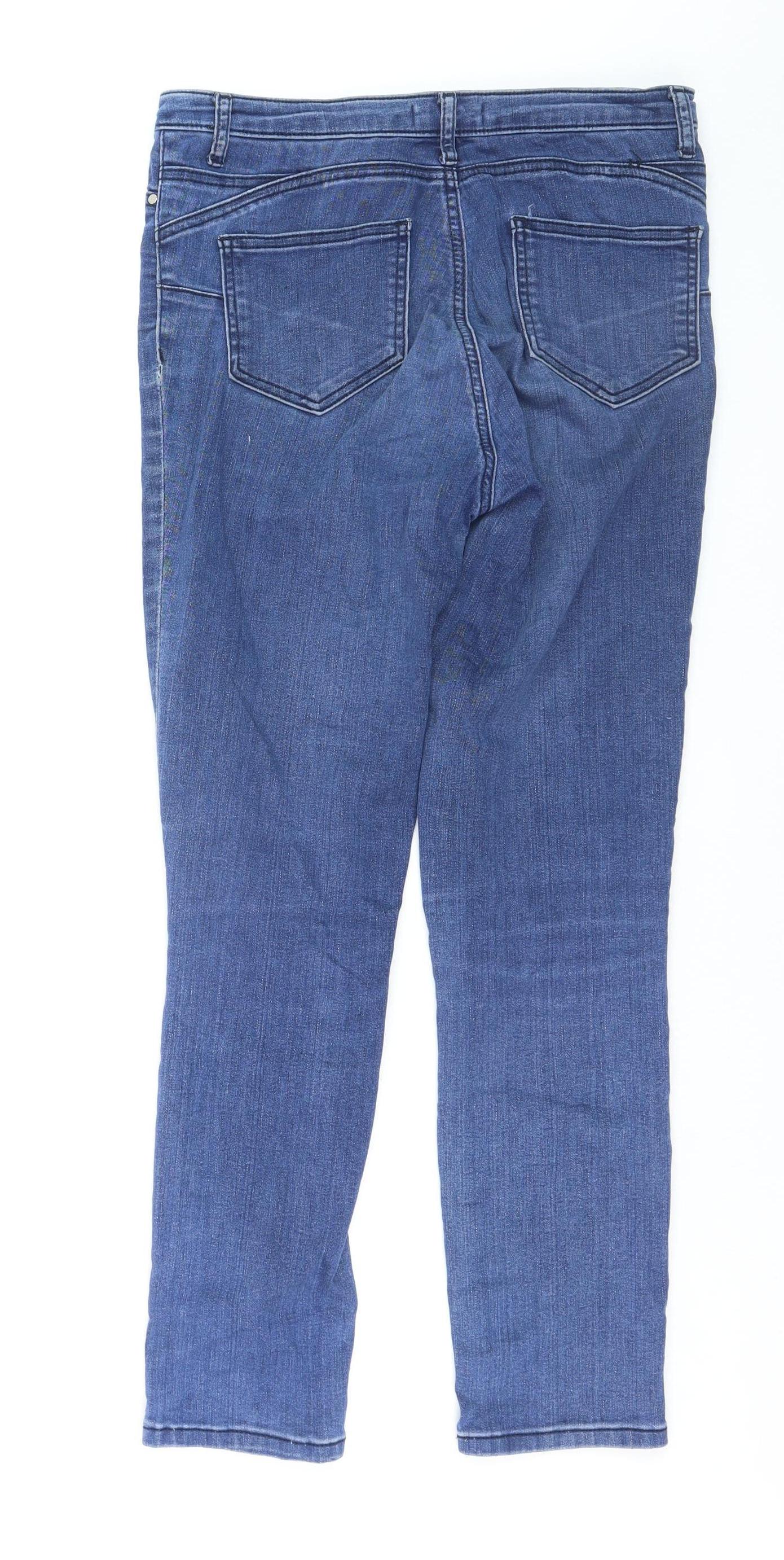 Gallery Womens Blue Slim Fit Mid Rise Skinny Jeans Size 12