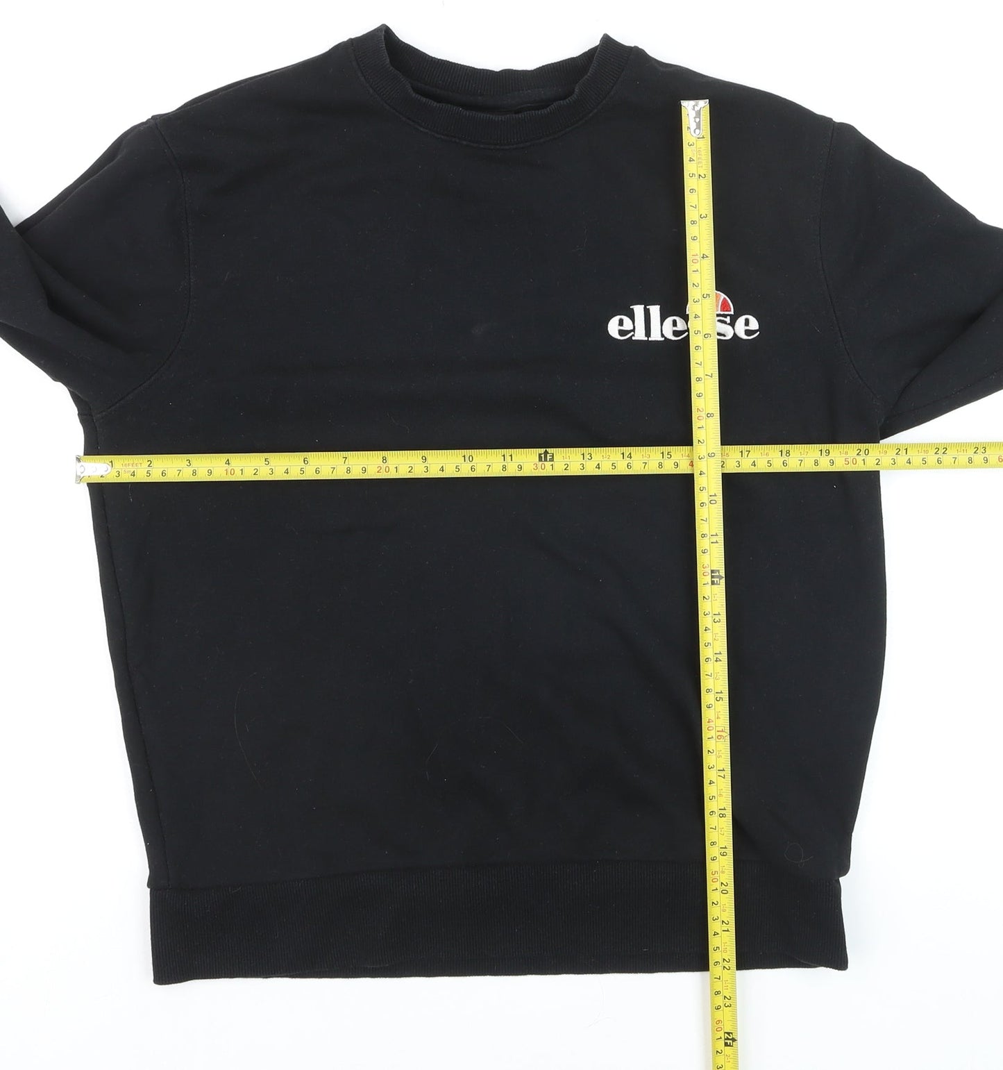 Ellesse Womens Black Crew Neck Pullover Sweatshirt UK 12