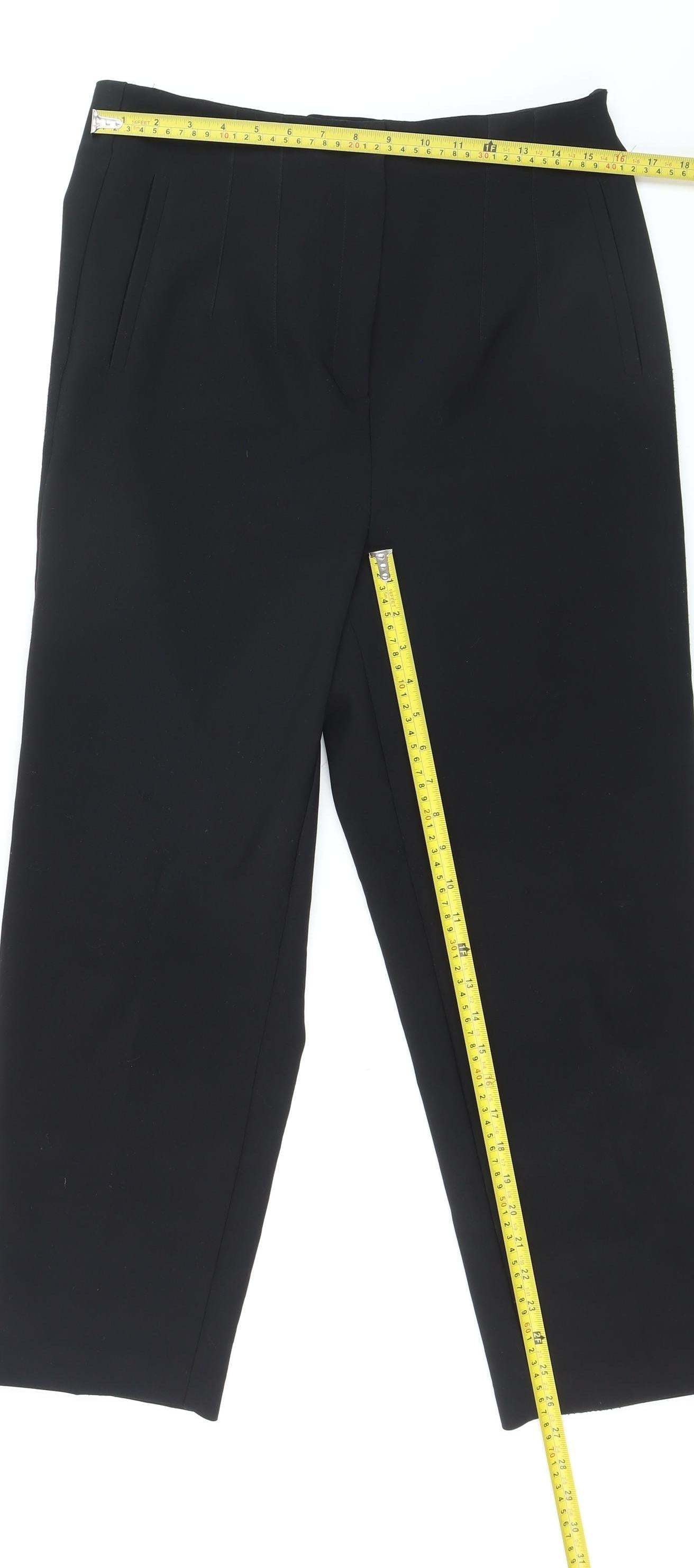Savida Women’s Black Trousers Size 14 Polyester Blend Dress Pants