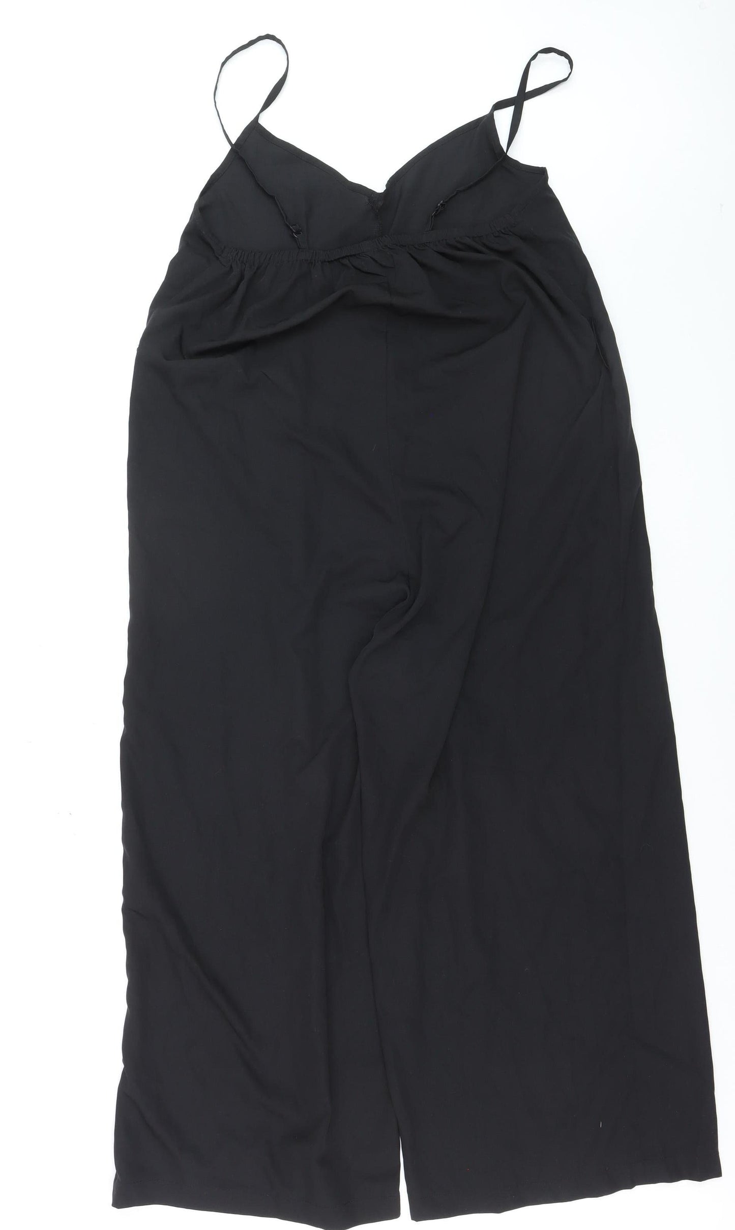 Boohoo Women’s Black Wide-Leg Sleeveless Jumpsuit Size 10