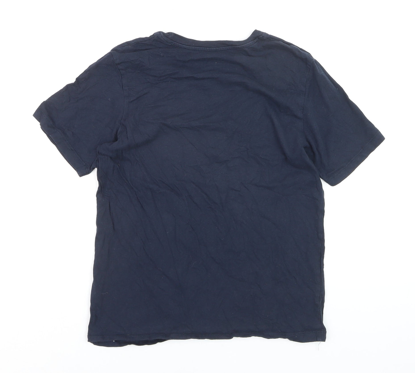 Jack & Jones Boys Blue Logo T-Shirt 14 Years Short Sleeve Cotton Top