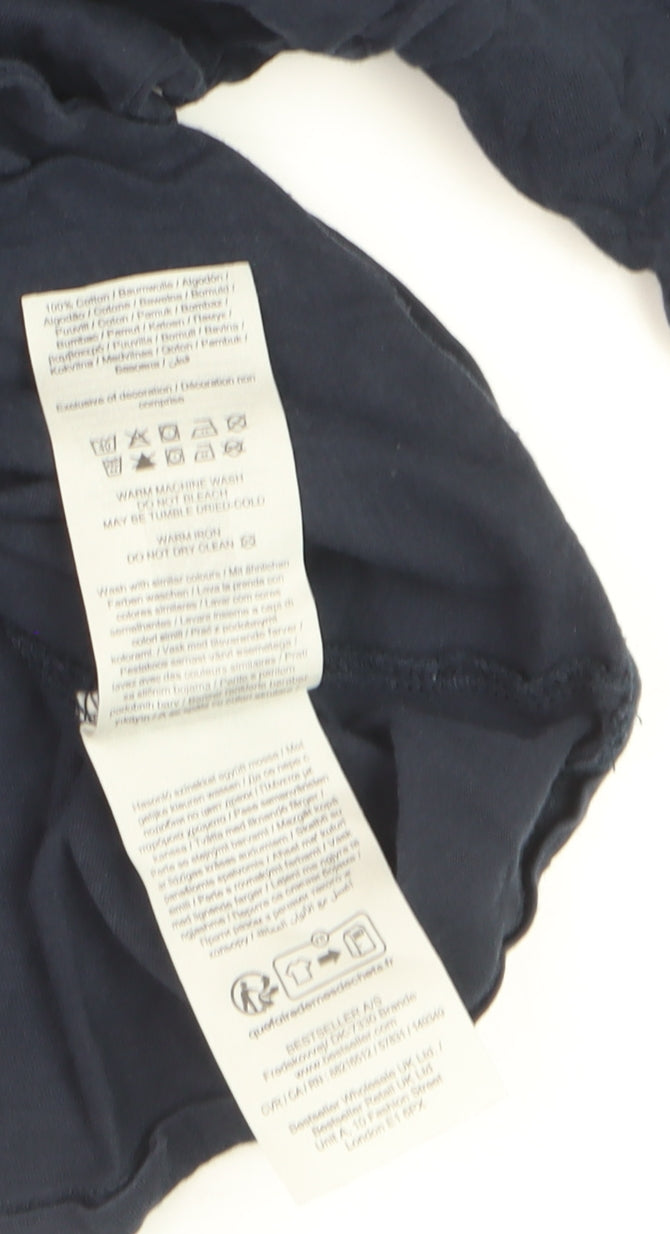 Jack & Jones Boys Blue Logo T-Shirt 14 Years Short Sleeve Cotton Top