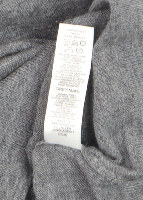 Paul Costelloe Men’s Grey Merino Wool Crew Neck Jumper Size L