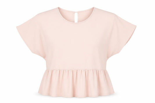 New Look Women Pink Peplum Blouse UK 12 Woven Lightweight Top