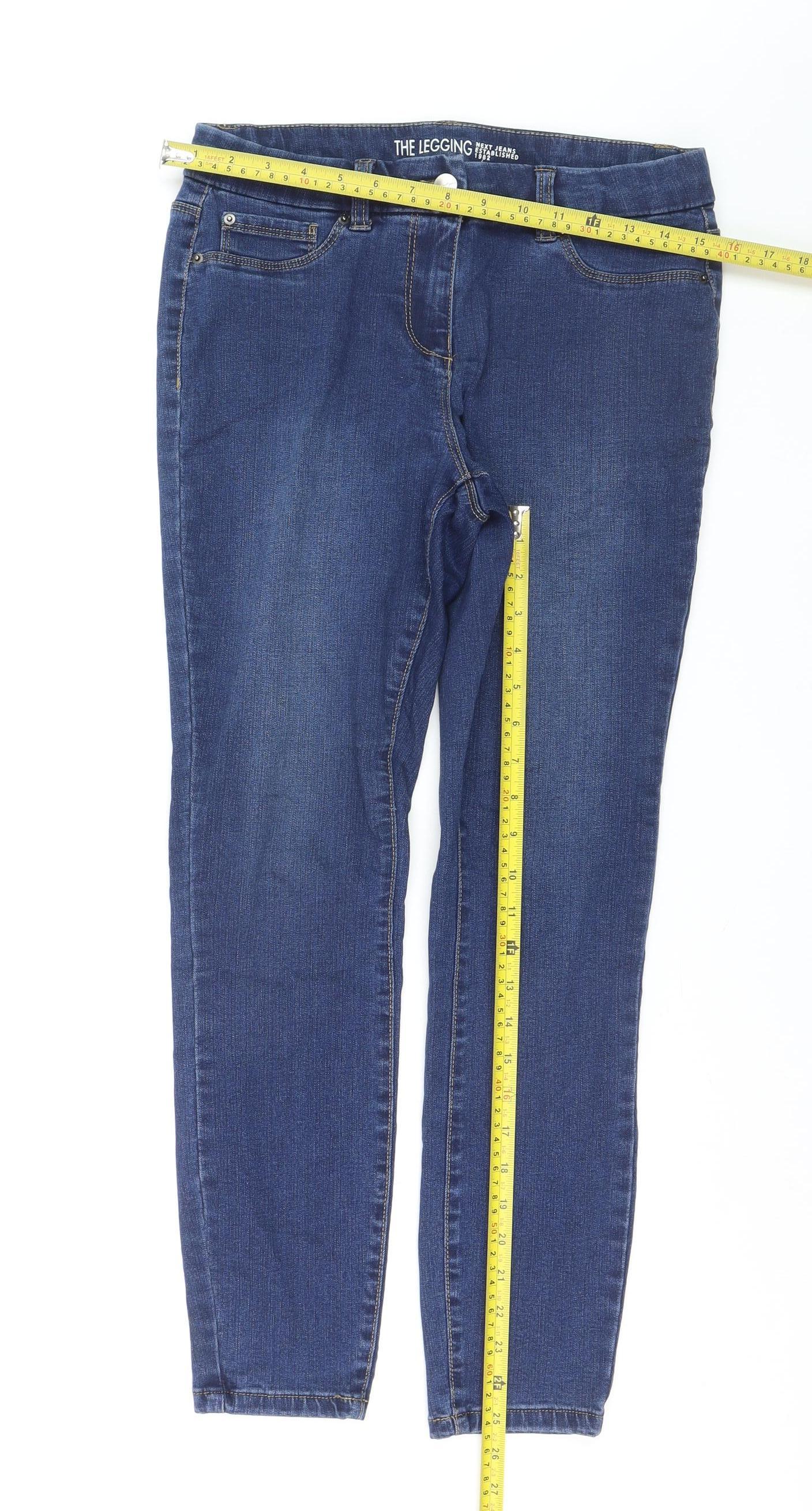 Next Womens Blue Jegging Jeans Size 12 Slim Fit Denim