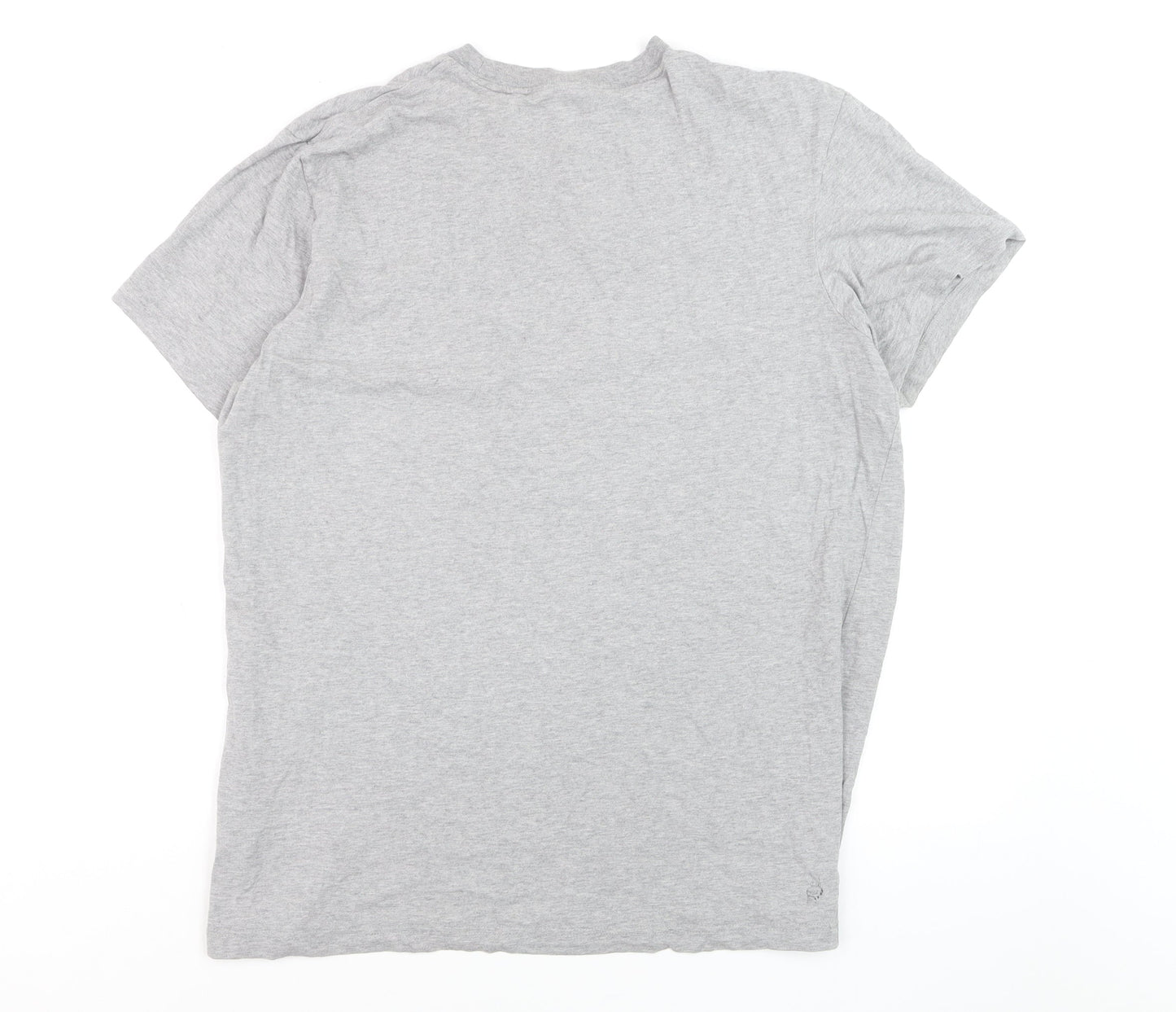 Adidas Men's Grey Trefoil Logo Crew Neck Short Sleeve T-Shirt XL
