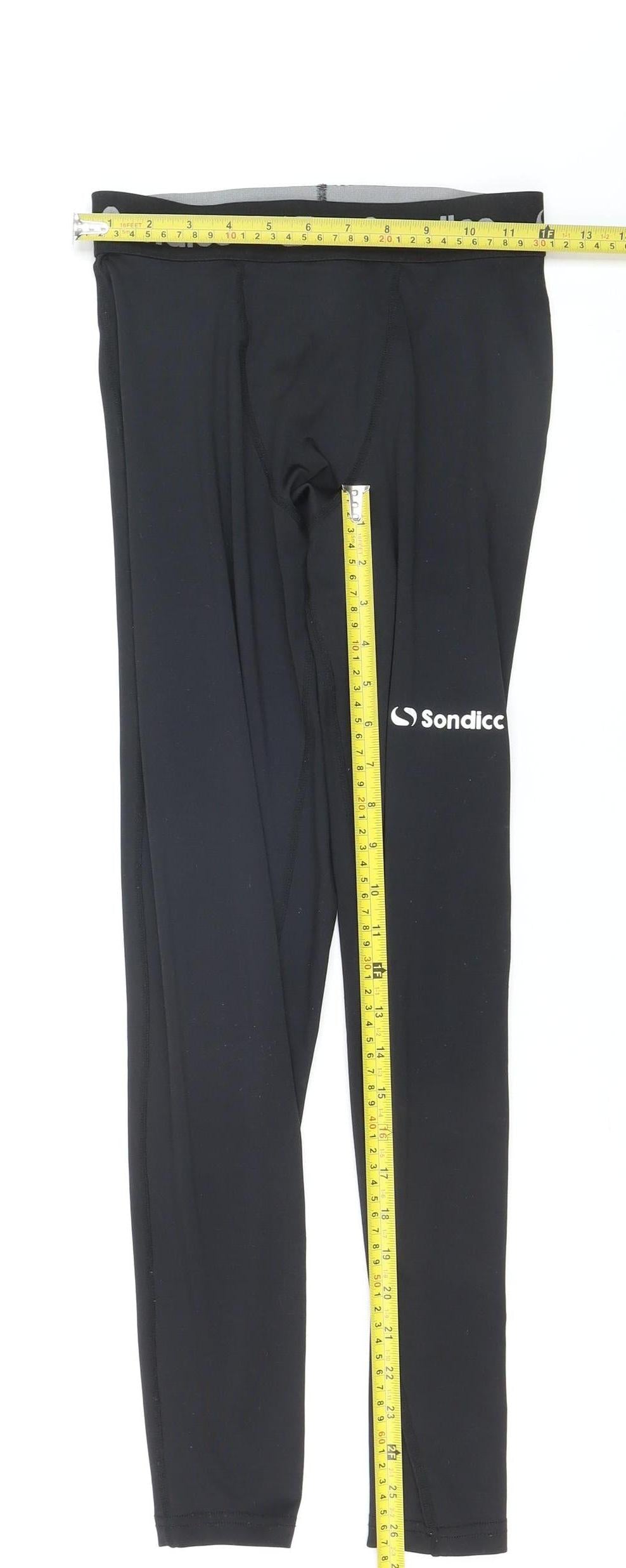 Sondico Men's Black Compression Leggings Size S Sports Base Layer