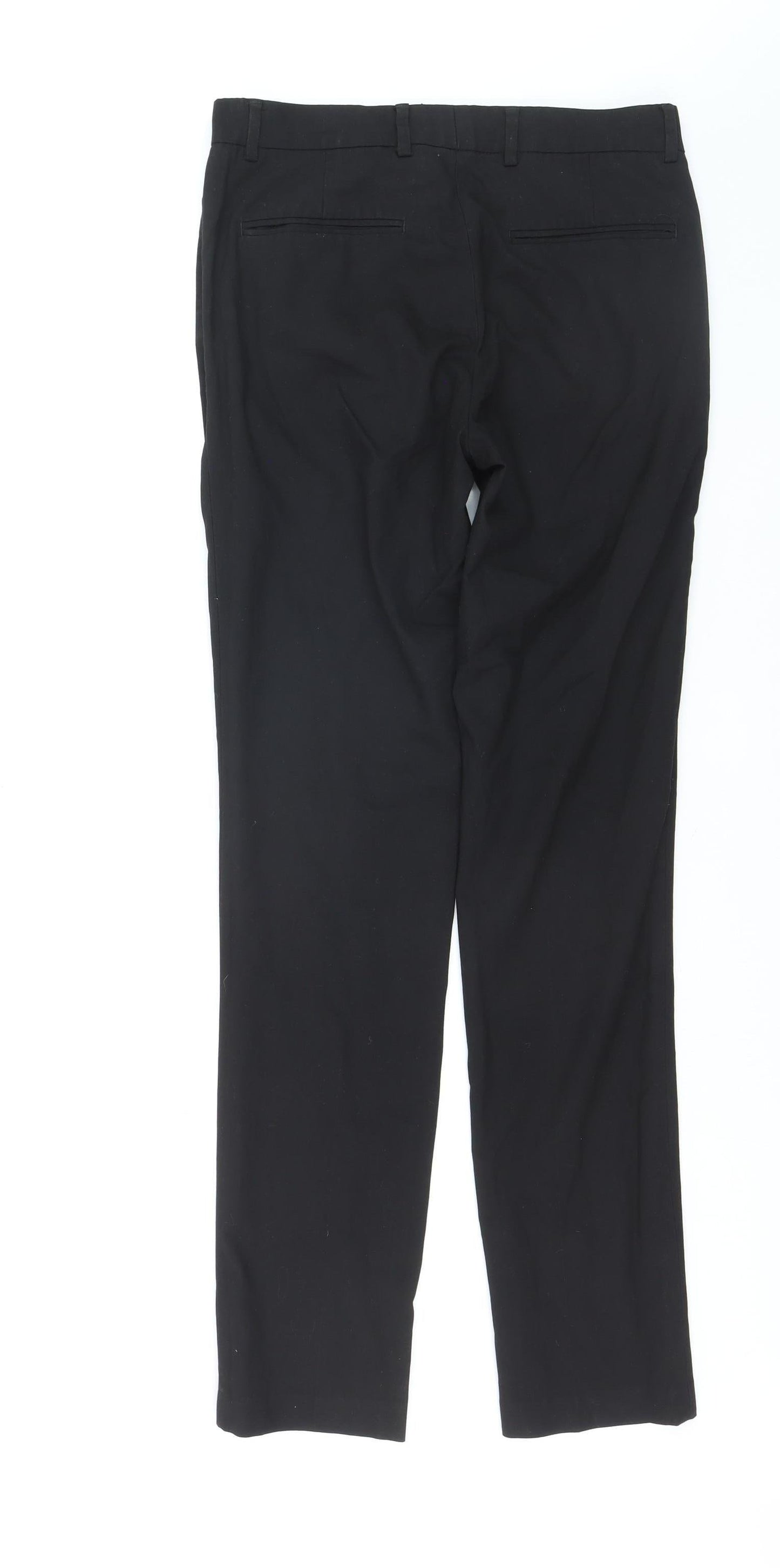 River Island Women's Black Chino Trousers Size 12 Regular Fit Workwear