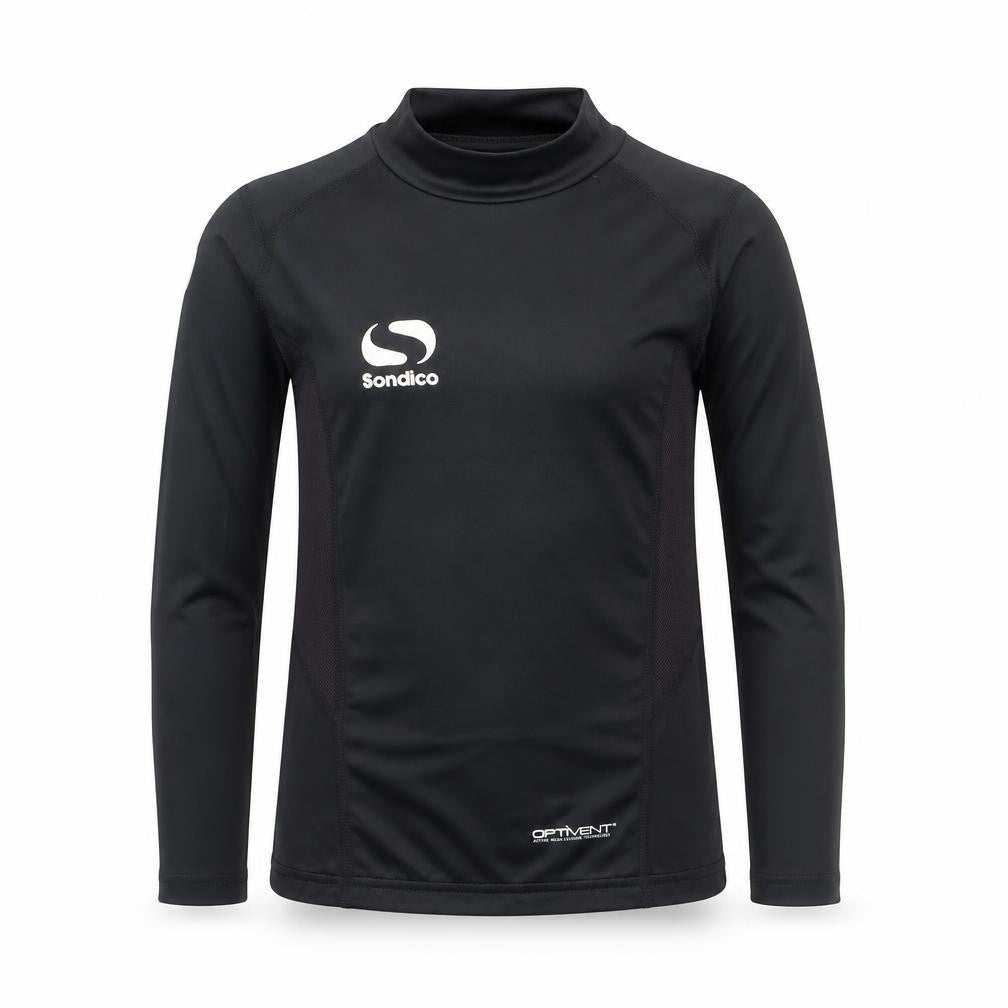 Sondico Boys Black 7-8 Years Long Sleeve Compression T-Shirt
