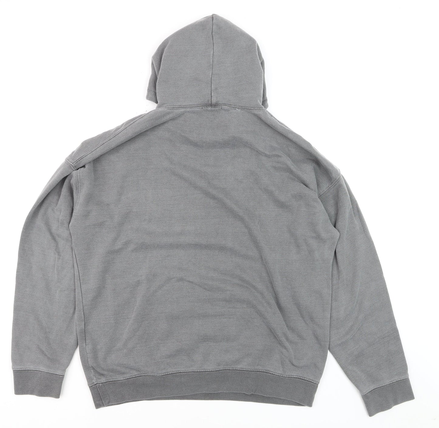 Hoxton Chic Men's Grey Pullover Hoodie M Funny Graphic Fleece