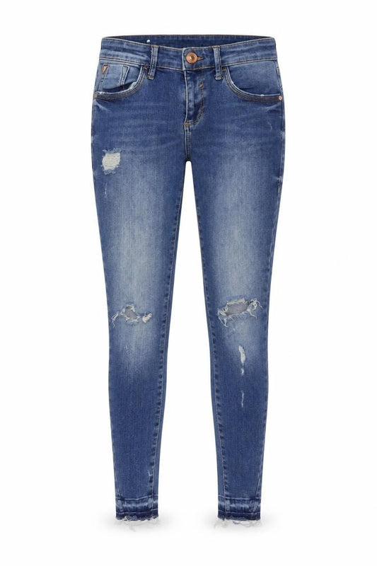 River Island Women’s Blue Distressed Skinny Jeans Size 7 Slim
