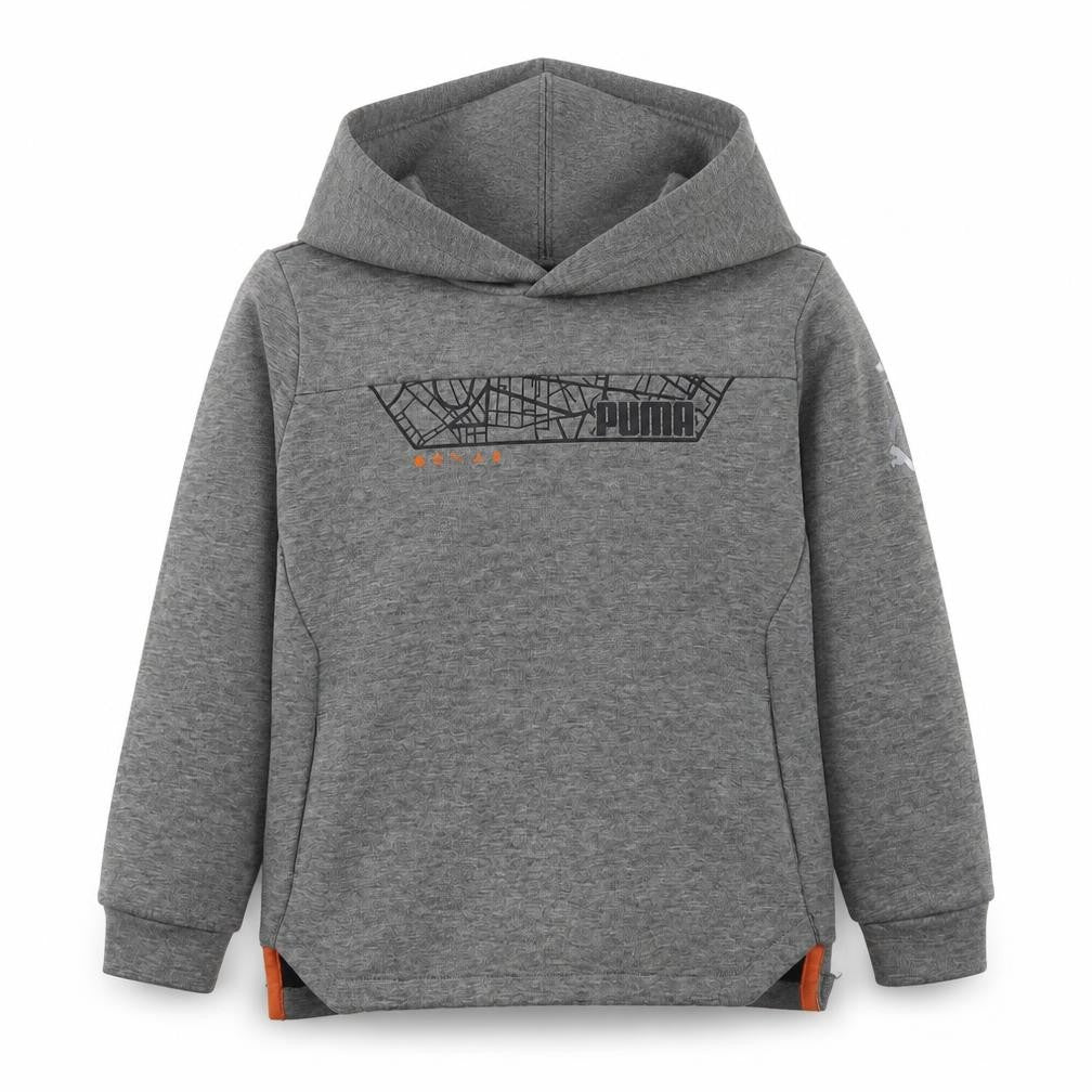 Puma Boys Grey Hoodie 9-10 Years Pullover Hooded Sweatshirt