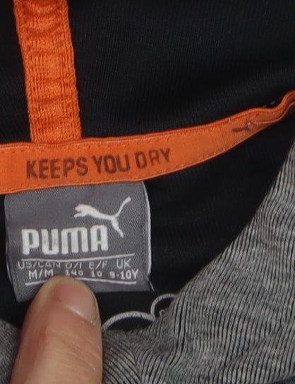 Puma Boys Grey Hoodie 9-10 Years Pullover Hooded Sweatshirt