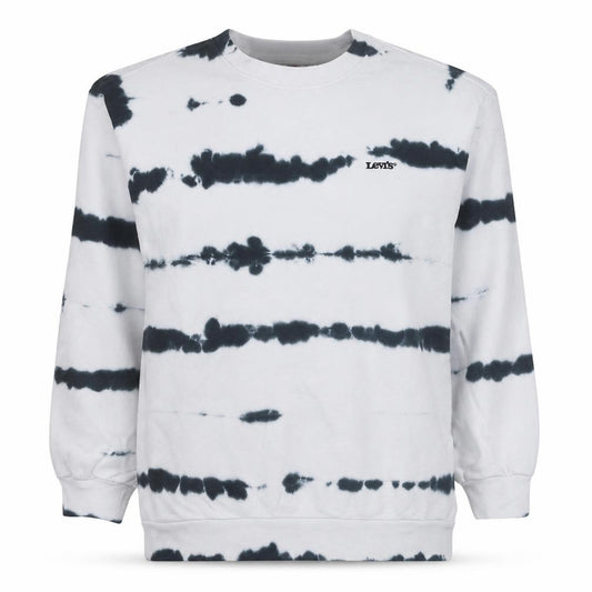 Levi's Women's Black & White Tie-Dye Pullover Sweatshirt Medium