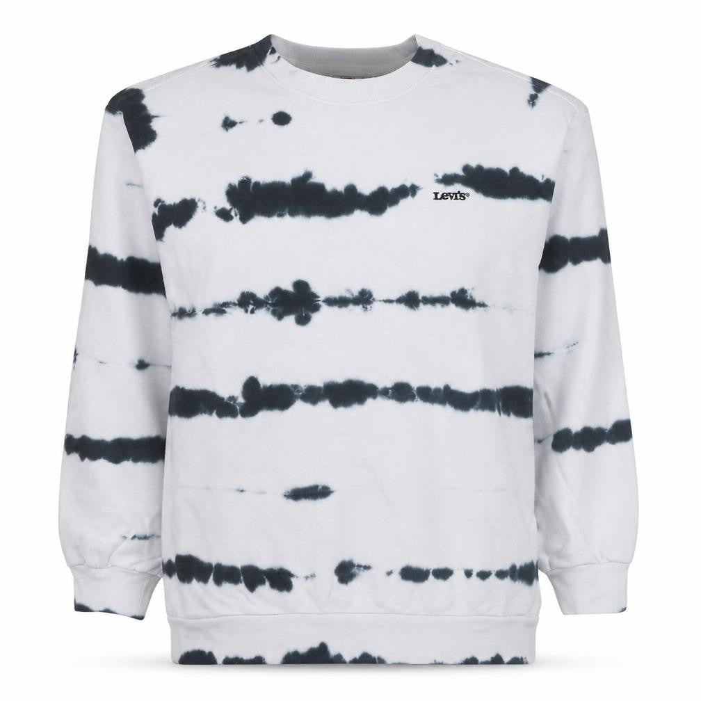 Levi's Women's Black & White Tie-Dye Pullover Sweatshirt Medium