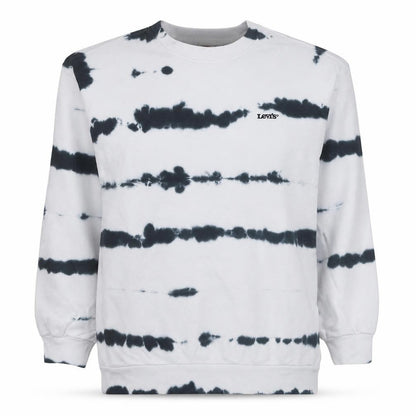 Levi's Women's Black & White Tie-Dye Pullover Sweatshirt Medium