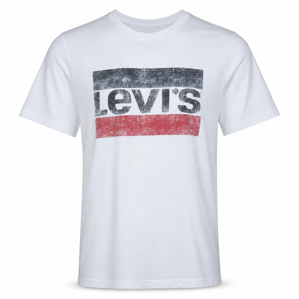 Levi's Men's White Small Logo Graphic Cotton T-Shirt