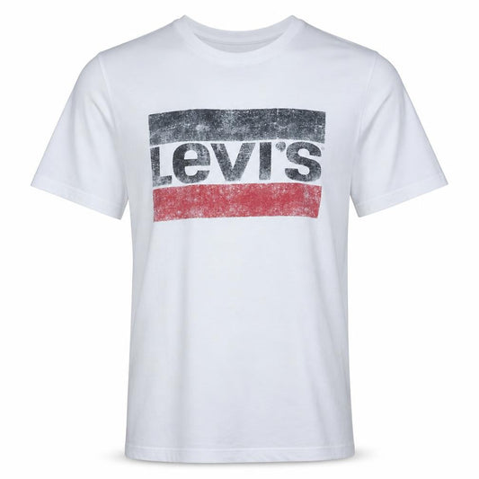 Levi's Men's White Small Logo Graphic Cotton T-Shirt