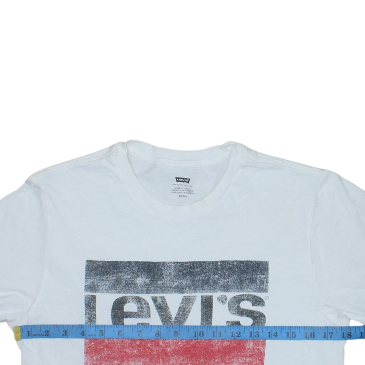 Levi's Men's White Small Logo Graphic Cotton T-Shirt