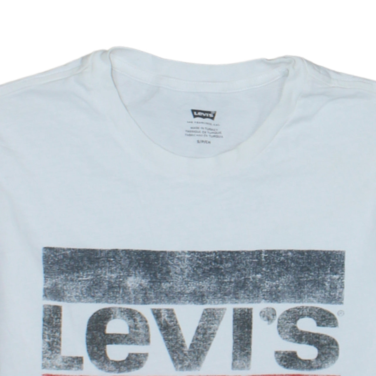 Levi's Men's White Small Logo Graphic Cotton T-Shirt
